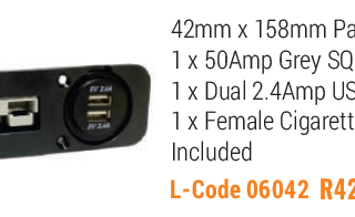 SQ CONNECTOR PANEL WITH 12V SOCKET & DUAL USB